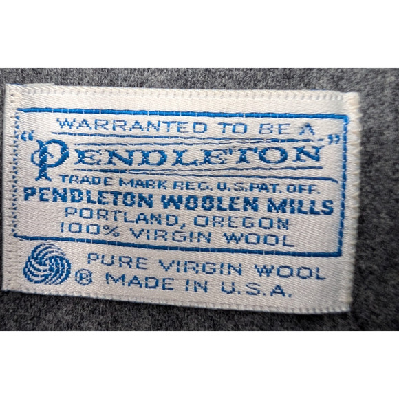 Vintage Pendleton 100% Virgin Wool Blazer Gray Single Button Heritage Classic LG - Picture 5 of 15